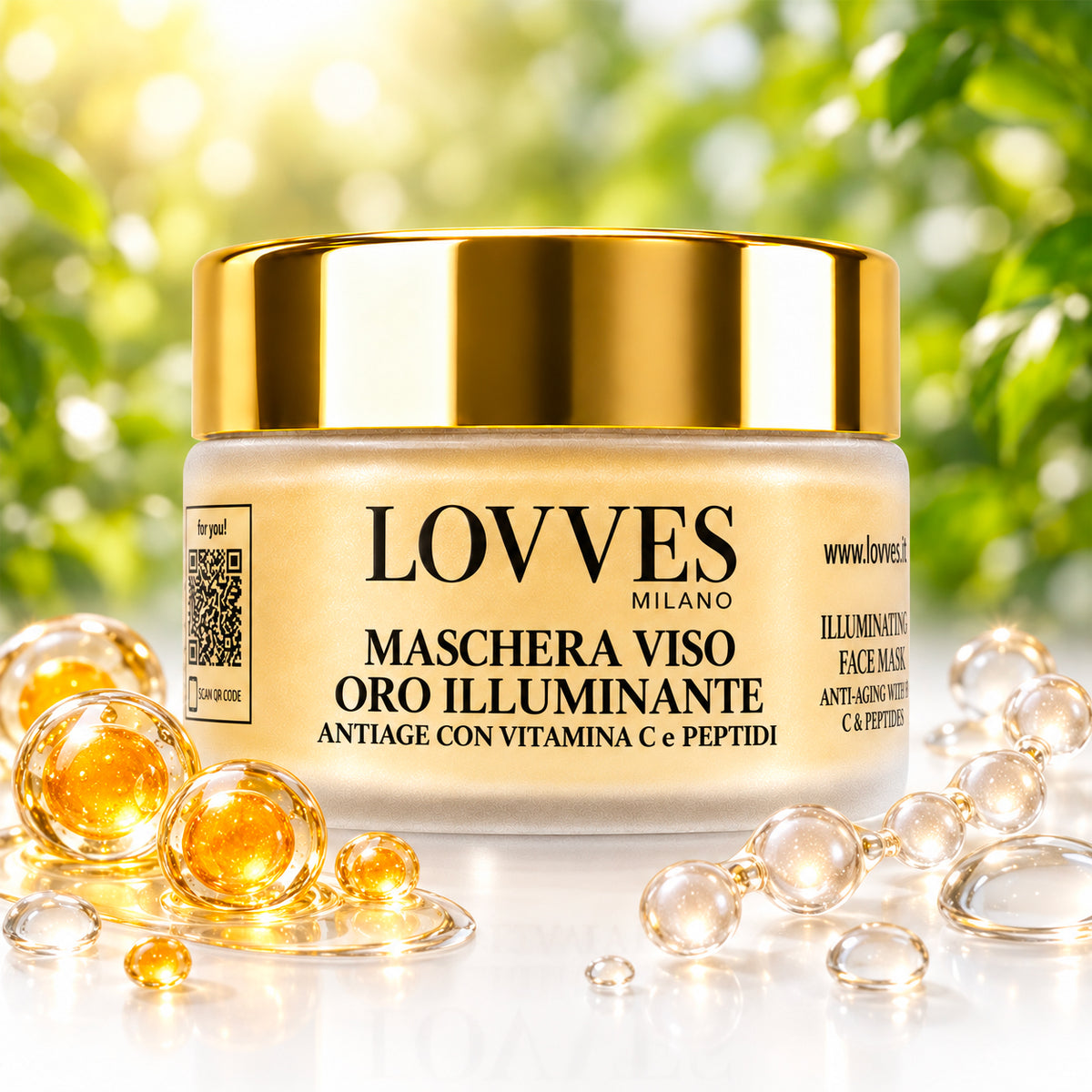 Maschera Viso Oro Illuminante